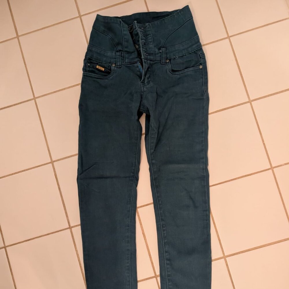 High Waisted Blue Pants
